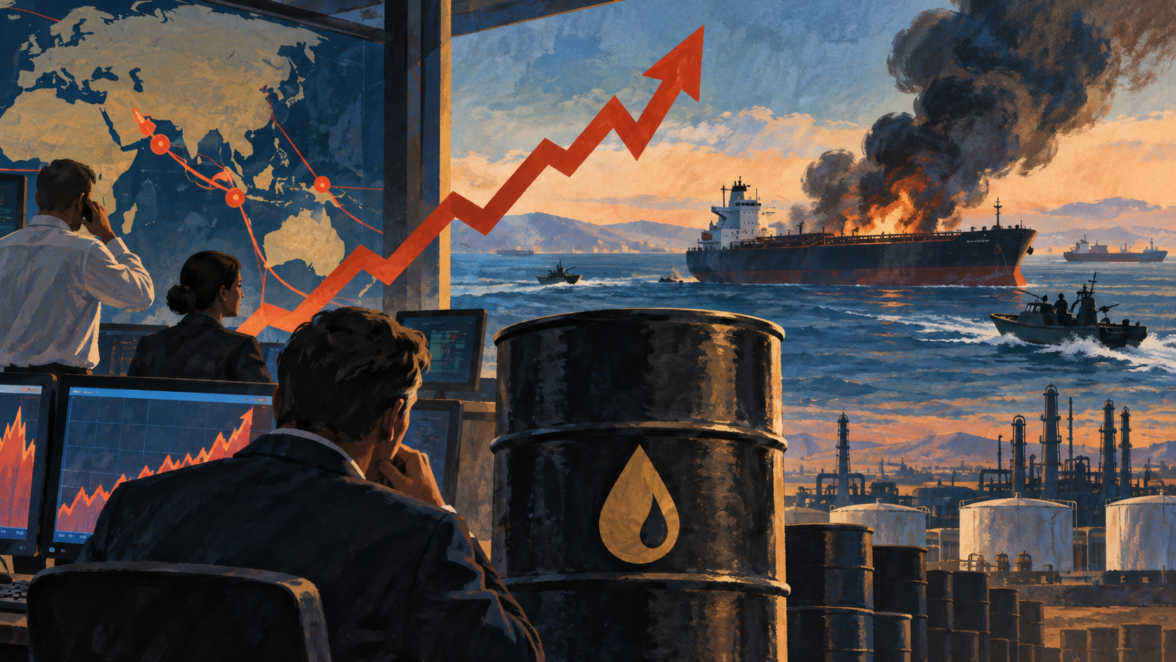 Brent crude oil briefly tops $100 a barrel as Iran attacks on shipping worsen supply concerns