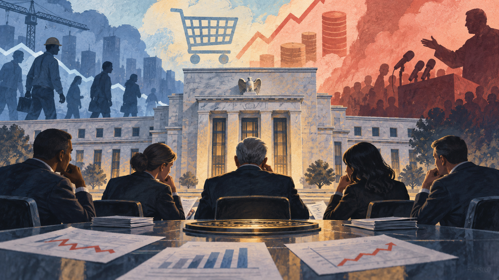 The Fed faces economic uncertainty and political pressure as it decides whether to cut rates