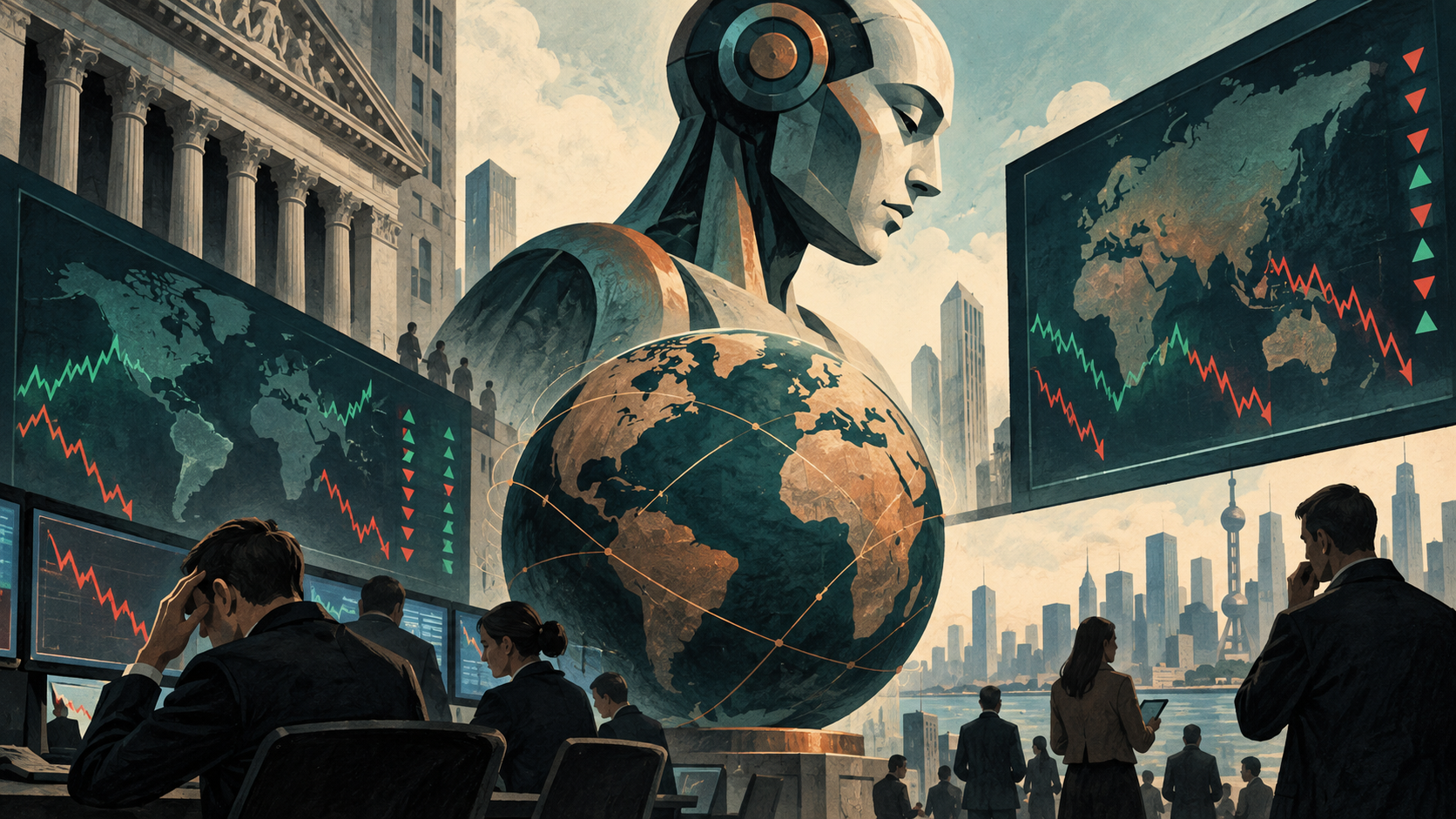 World shares mixed after sharp Wall Street losses on AI-related worries