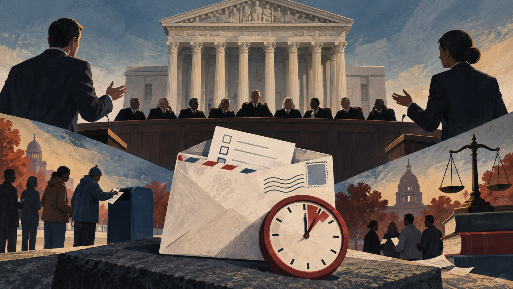 Supreme Court hears arguments Monday over late-arriving ballots, a Trump target